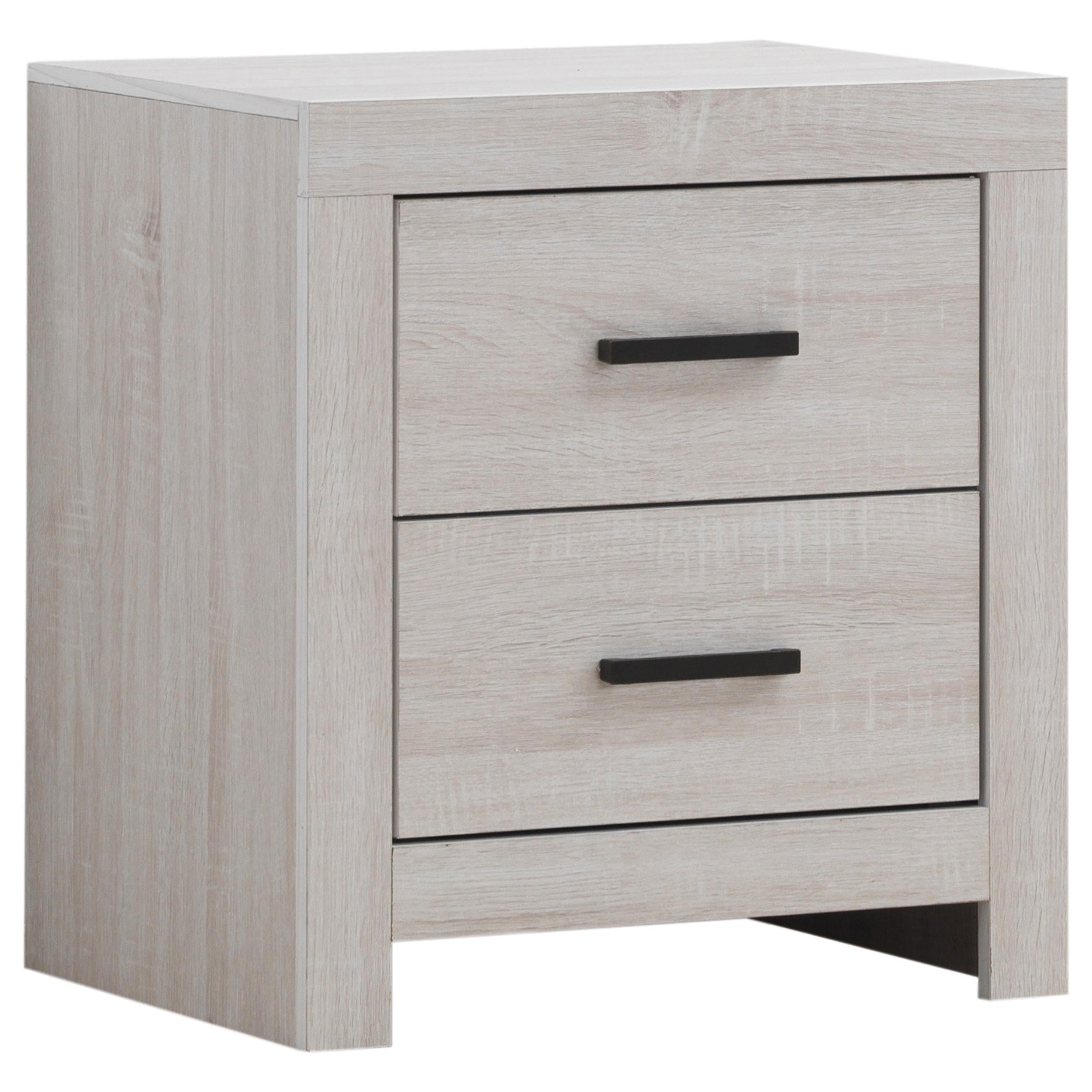 Coaster Furniture Brantford 207052 2-Drawer Nightstand - Coastal White IMAGE 1